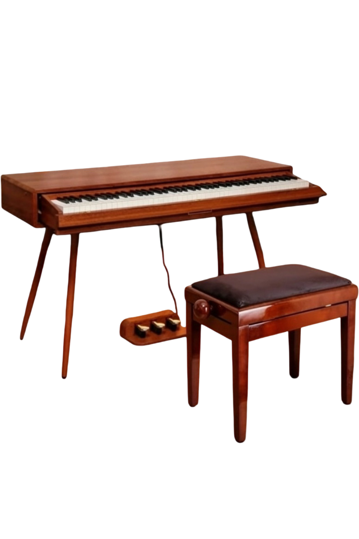 коричневое пианино Cadenza Wood с банкеткой